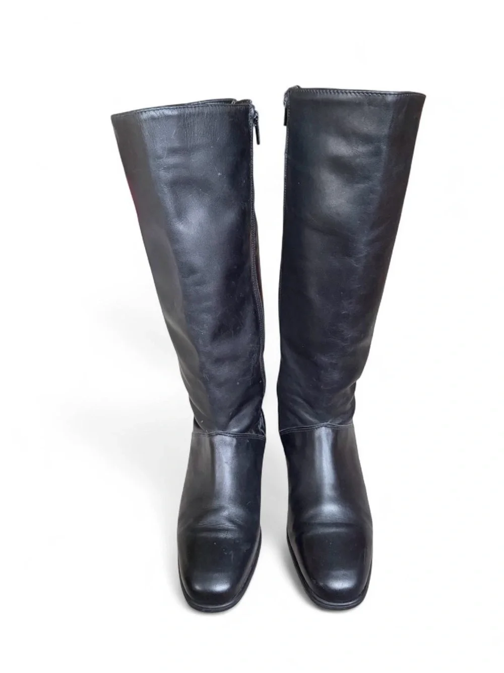 Vintage Regence Black Leather Knee High Boots Women’s Size 9 Made in Canada